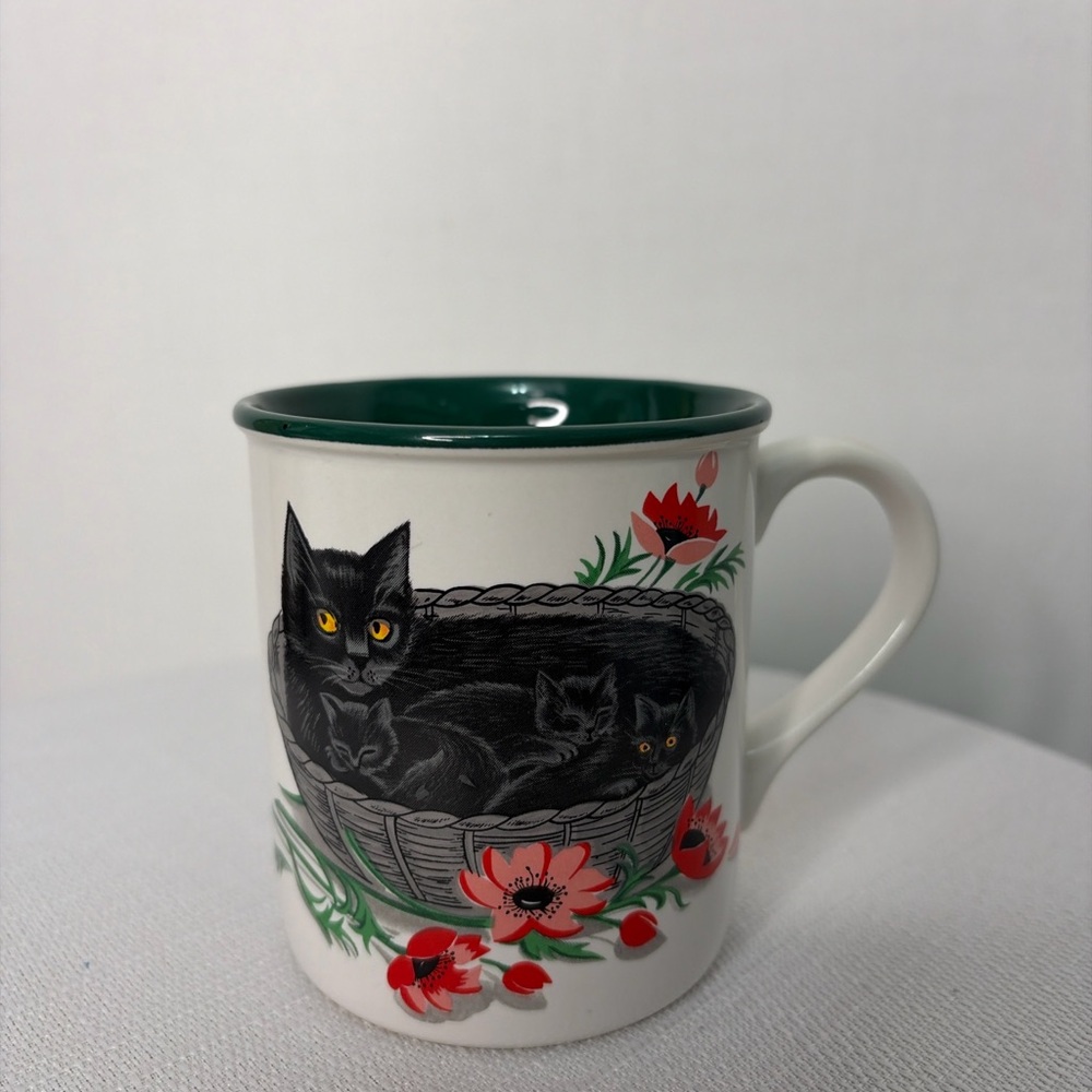 Potpourri Press Black Cat Mug 1991 – Vintage Ceramic – Excellent(F76)”✨